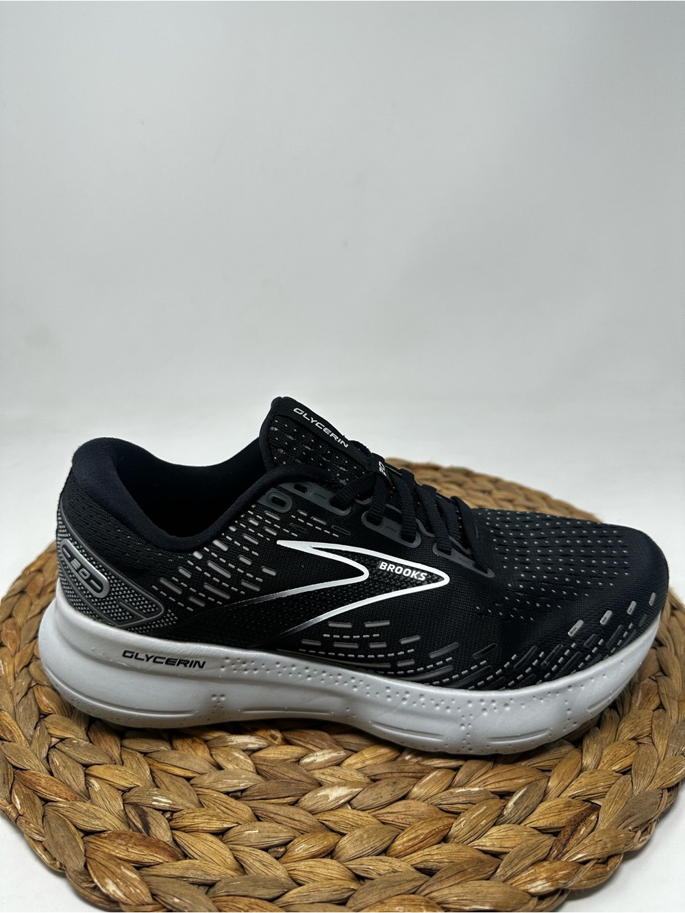 BROOKS Glycerin 20 Running Shoes Alloy Black White Size 8 Women's